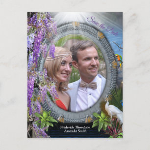 Cartão Postal De Anúncio Dreamscape Wisteria flores em torno de um portal