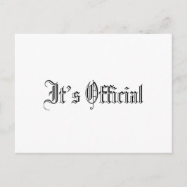 Cartão Postal De Anúncio É um casamento gótico simples oficial