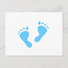 Cartão Postal De Anúncio É um menino - Pés-Bebê Azul