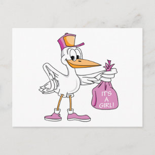 Cartão Postal De Anúncio É uma garota!