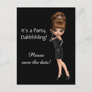 Cartão Postal De Anúncio Economias da diva a data