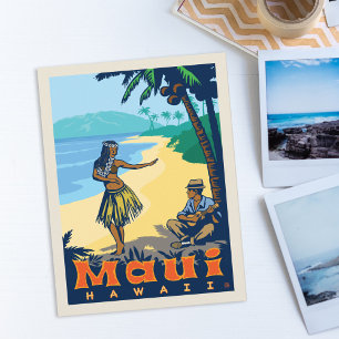 Cartão Postal De Anúncio Economias de Maui, Havaí   a data