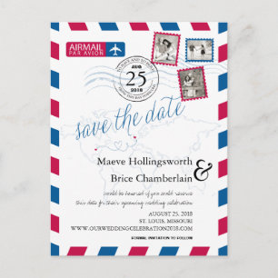 Cartão Postal De Anúncio Economias do correio aéreo dos lugar do mundo a