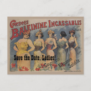 Cartão Postal De Anúncio Economias francesas do tema do chá de panela da