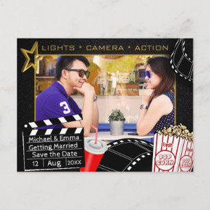 Cartão Postal De Anúncio Economias personalizadas da estrela de cinema a