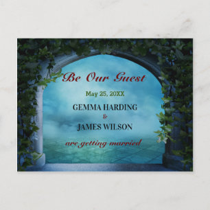 Cartão Postal De Anúncio Economias romances do azul da hera do arco da