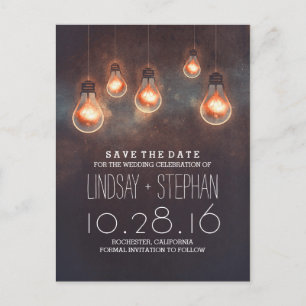 Cartão Postal De Anúncio economias românticas sonhadoras das luzes