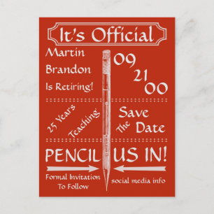 Cartão Postal De Anúncio Economias vermelhas da aposentadoria do vintage a