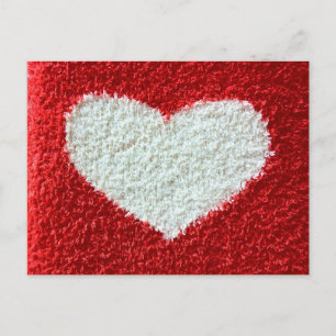 Cartão Postal De Anúncio Economias vermelhas do tecido do coração o luxuoso