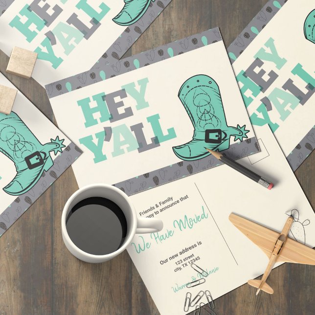 Cartão Postal De Anúncio Ei Y'All - Texas Moving (Criador carregado)