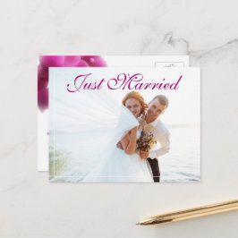 Cartão Postal De Anúncio Elegante Elopement Wedding