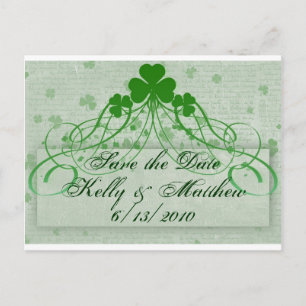 Cartão Postal De Anúncio Elegante Irlandês