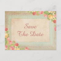 Elegante Vintage Rosa Salve A Data