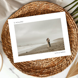 Cartão Postal De Anúncio Elopemento de Recem casados de Fotografia Minimali