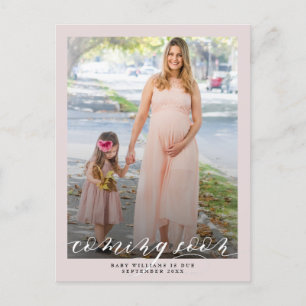 Cartão Postal De Anúncio Em Breve Gravidez Fotográfica