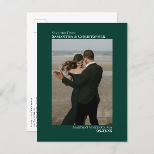Cartão Postal De Anúncio Emerald Green - Foto Mínima De Casamento Salva A D