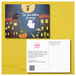 Cartão Postal De Anúncio Empréstimo Empresarial de Halloween Imóvel Obrigad