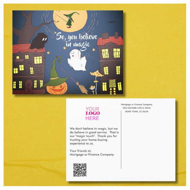 Cartão Postal De Anúncio Empréstimo Empresarial de Halloween Imóvel Obrigad (Criador carregado)
