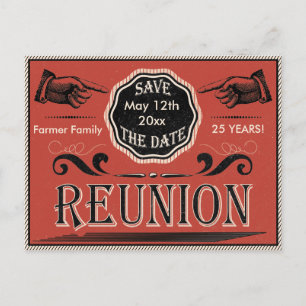 Cartão Postal De Anúncio Encontro de Veteranos Salve a Data