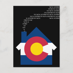 Cartão Postal De Anúncio endereço novo de Colorado