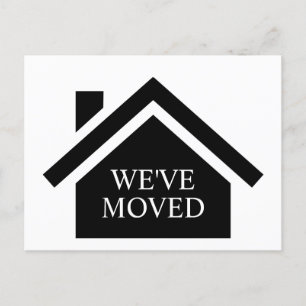 Cartão Postal De Anúncio Endereço novo Home moderno simples nós movemos o