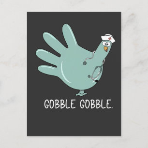 Cartão Postal De Anúncio Enfermeira de URGÊNCIA Turquia Gobble Squad Enferm