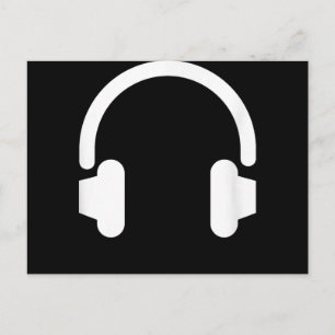 Cartão Postal De Anúncio Engenheiro De Áudio Audiófilo Dj Música Fone De