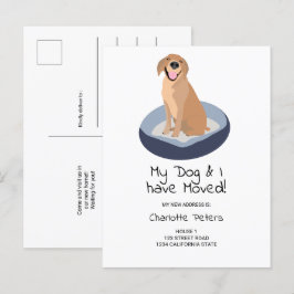Cartão Postal De Anúncio Engraçada e fofa ilustração do cão labrador