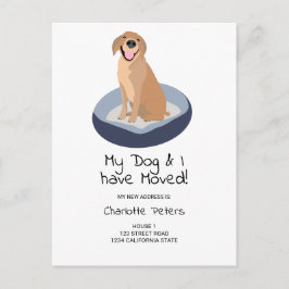 Cartão Postal De Anúncio Engraçada e fofa ilustração do cão labrador