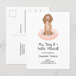 Cartão Postal De Anúncio Engraçada ilustração de cachorro girando giro giro