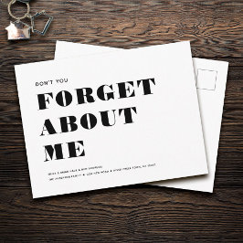 Cartão Postal De Anúncio Engraçado Humor Novo Endereço Simples Mover Minima