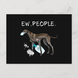 Cartão Postal De Anúncio Engraçado italiano Greyhound Ew Pessoas Dog Dover