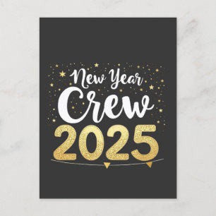 Cartão Postal De Anúncio Equipe Ano Novo 2025 Primos Família Correspondente