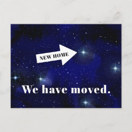 Cartão Postal De Anúncio Espaço Exterior Cósmico Engraçado Que Nós Movemos
