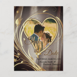 Cartão Postal De Anúncio Esplendor de flor de cetim castanho e marfim