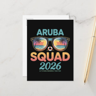 Cartão Postal De Anúncio Esquadra de Aruba 2026 Retro