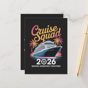 Cartão Postal De Anúncio Esquadrão de Cruzeiro Férias de Verão 2026