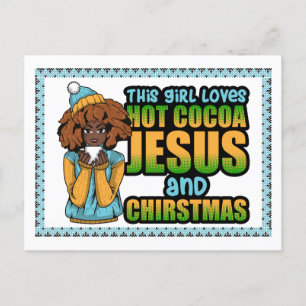 Cartão Postal De Anúncio Esta Garota Ama Chocolate Quente Mulheres de Melan
