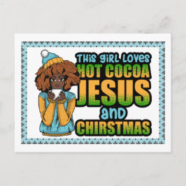 Cartão Postal De Anúncio Esta Garota Ama Chocolate Quente Mulheres de Melan