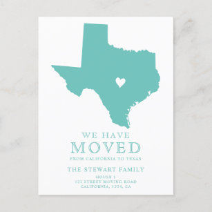 Cartão Postal De Anúncio Estado do Texas mapa do Teatro Green Heart em movi
