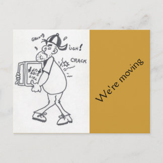 Cartão Postal De Anúncio Estamos Movendo Cartão-Postal