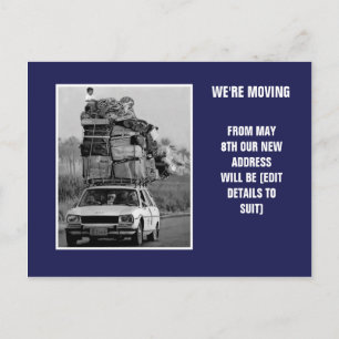 Cartão Postal De Anúncio Estamos nos movendo