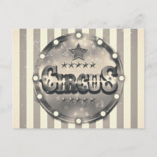 Cartão Postal De Anúncio Estirpes de Circo Vintage com Stripes Lixiadas Sal