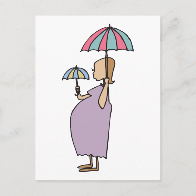 Cartão Postal De Anúncio Estou Grávida Presente (Frente)