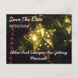 Cartão Postal De Anúncio Estrela de Natal Personalizada Salve a Data