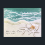 Cartão Postal De Anúncio Estrela do Mar na Praia Água do Mar Teal Salve a D<br><div class="desc">Estrela do Mar na Praia Água do Mar Teal Salve a Data Cartão Postal. 

Personalize com qualquer texto.</div>