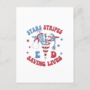 Cartão Postal De Anúncio Estrelas Stripes E D Salvando Vidas