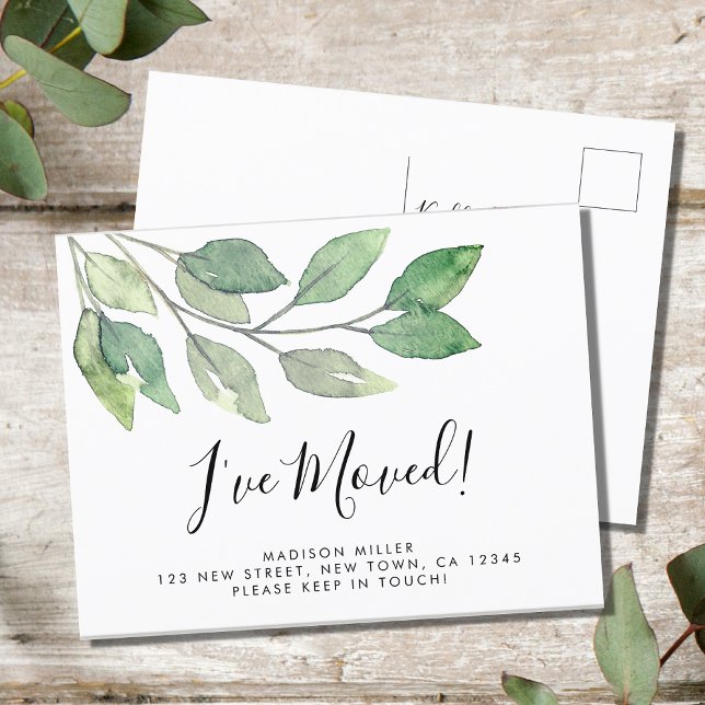 Cartão Postal De Anúncio Eu mudei de novo para casa (Criador carregado)