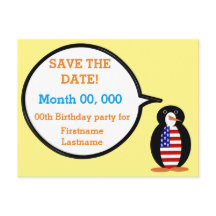 EUA Falando Srta. Penguin Personalizada