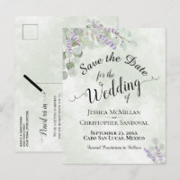 Eucalipto & Lavanda Save the Date de Casamento Sag